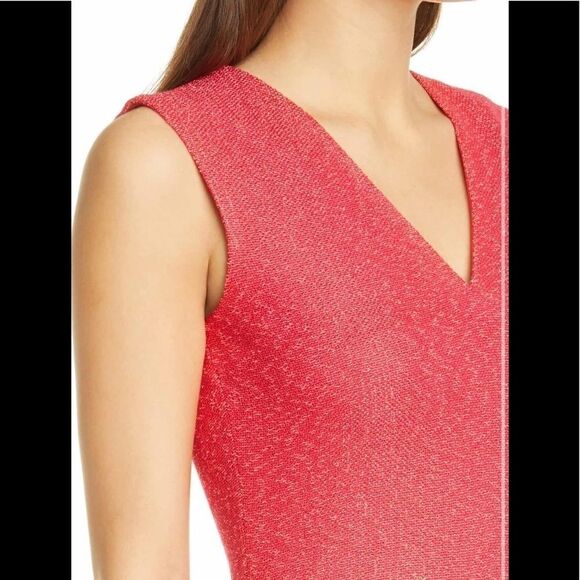 St. John Collection Refined Knit V-Neck Dress, Above the Knee, NWT - Picture 3 of 7